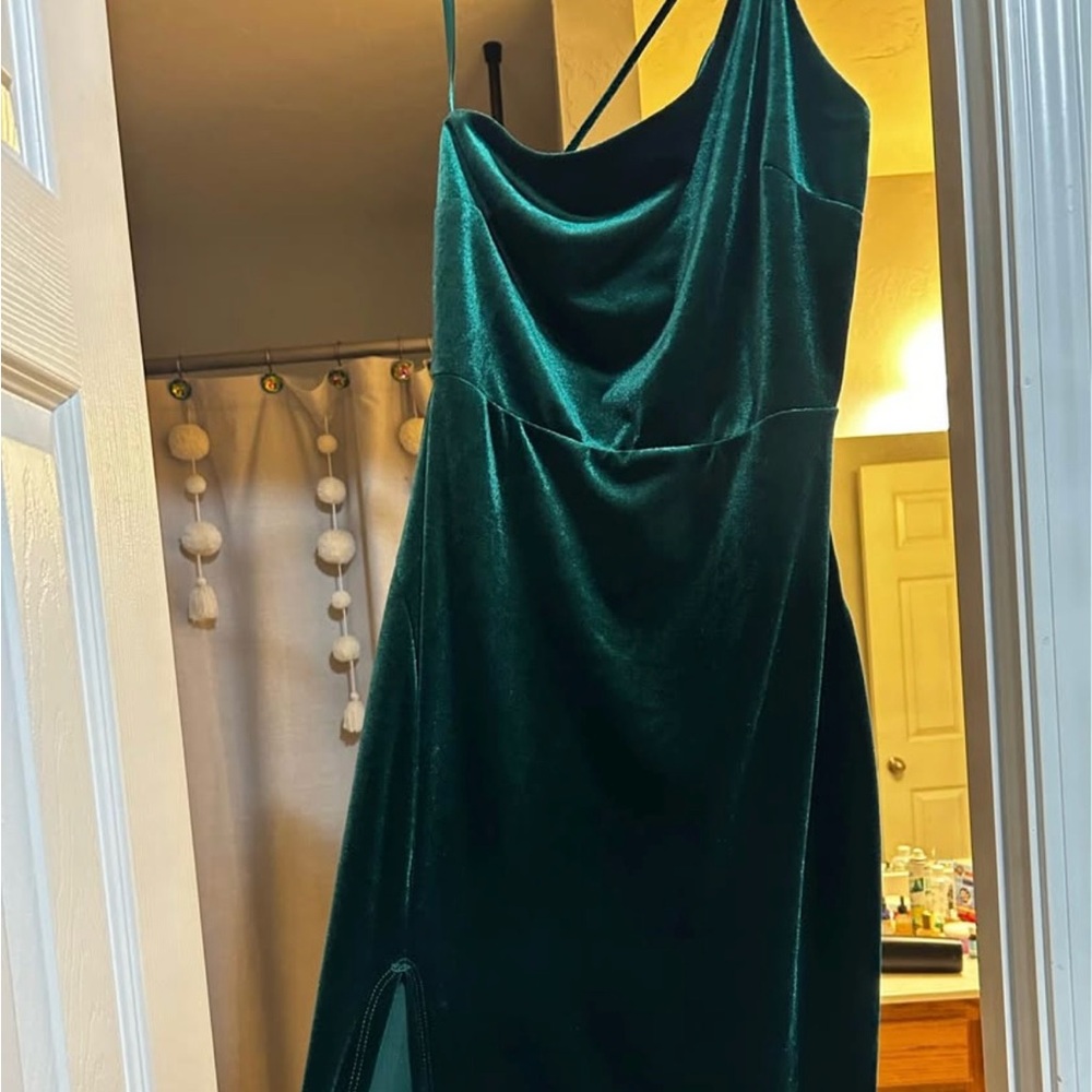 Windsor Green Velvet Dress